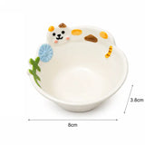 Cute Cat Dog Ceramic Dipping Bowl Mini Dish