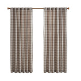 Yarn-Dyed Plaid Light Filtering Curtain Panel, Brown