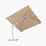 PURPLE LEAF White Outdoor Umbrella Left-Right Tilting Patio Cantilever Umbrella