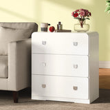 Painted 3-Drawer Nightstand For Bedroom