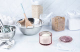 Kook Embossed Glass Salt Cellar with Lid 10 oz