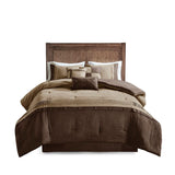 Lodge Cabin Microsuede 7-Piece Comforter Set, Brown