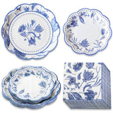Blue Willow 62 Piece Party Tableware Set