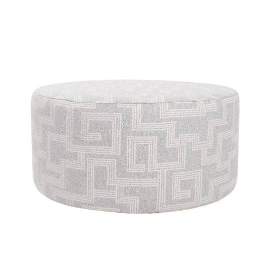 Indoor/Outdoor Universal Round Ottoman Syros Fog Cover Only