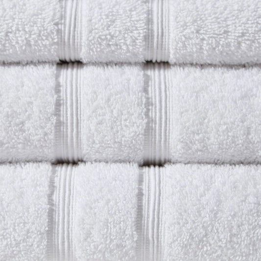 6-Piece Bath Towels Set For Bathroom, Cotton 500gsm, White