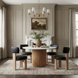 Atelier - Vegan Leather Upholstered Dining Chair (Set of 2) - Painted Natural Frame