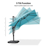 PURPLE LEAF Best Value Cantilever Patio Umbrella with Left-Right Tilt and 360° Swivel Outdoor Umbrellas