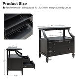 Grace 2 - Drawer Nightstand Chest with Built-in Outlets(Optional Types)