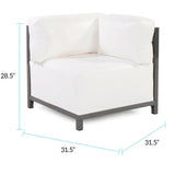 Axis Corner Chair Atlantis White Titanium Frame