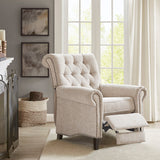 Push Back Recliner Single Sofa Reclining Chair, Cream *