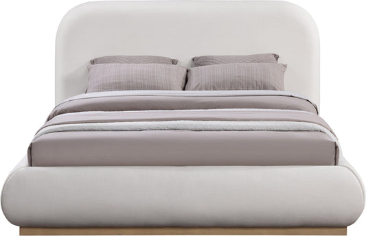 Vaughn - Linen Bed With Natural Base