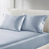 Wholesale Wrinkle-Free Luxury Satin Pillowcases, Blue [Set of 2]
