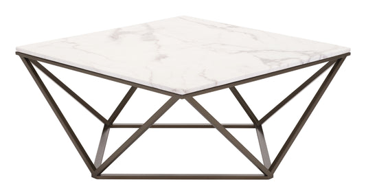 Tintern Coffee Table White & Antique Bronze