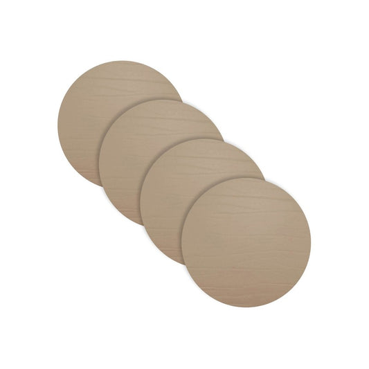 Strata Leather Taupe Placemat - Round 13"- Set of 4