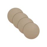 Strata Leather Taupe Placemat - Round 13"- Set of 4