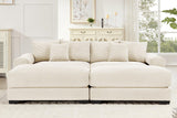 DESEO 92" Loveseat with 2 Ottomans