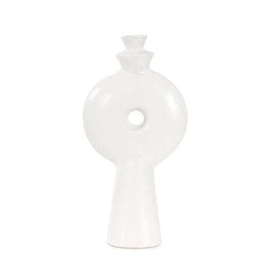 Matte White Towel Vase - Small