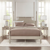 Rolling Pin Style Turned Post Bed Bedframe, Antique Cream*