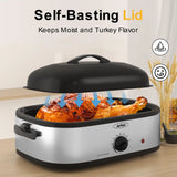 14-Quart Electric Roaster Oven with Self-Basting Lid