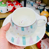 Cute Bunny Ceramic Mug Cup & Saucer Set