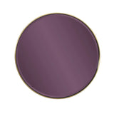 Broidy Round Mirror- Aubergine Purple