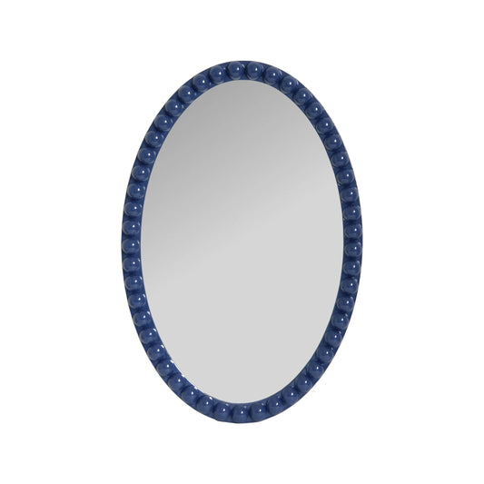 Varsha Oval Glossy Navy Mirror