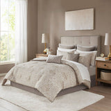 Gold Thread Damask 12-Piece Complete Comforter Set