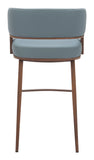 Poise Barstool Azure Gray & Walnut