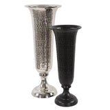 Hammered Em Dash Tall Flared Trumpet Vase- Large