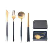 Pocket Portable Stainless Steel Spoon Set With Case