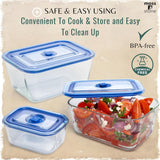 Moss & Stone 3-Piece Glass Food Storage Container Set