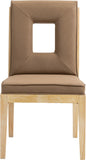 Gwendolyn - Faux Leather Dining Side Chair With Natural Frame (Set of 2)