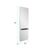 Gropius Modern Entryway Mirror with Shelf