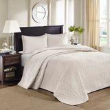 Antimicrobial Cottage Embroidered 3-Piece Bedspread Set