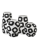 Pagliacci Small Black & White Vase