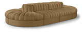 Rummi - Oval Velvet Performance Fabric Upholstered 8 Piece Modular Sectional