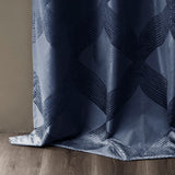 Ogee (Max Blackout) Window Curtain, Navy Blue