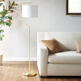 Wholesale Angular Gold Floor Lamp with White Shade