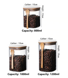 Glass Storage Jar with Bamboo Lid & Spoon