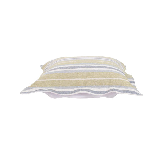 Indoor/Outdoor Puff Scroll Ottoman Dune Moss Cover Only