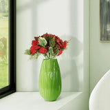Field Green Short Ceramic Vase