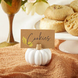 White Pumpkin Place Card Holders Set of 6