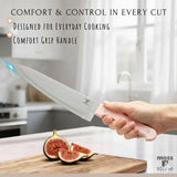 14-Piece Pink Stainless Steel Knife Block Set