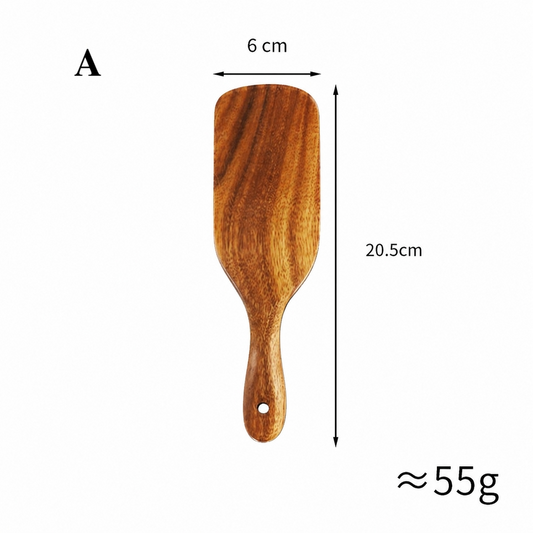 Acacia Wood Spatula Set Natural Cooking Utensils