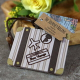 Vintage Suitcase Luggage Tag Wedding Favor