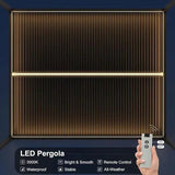 PURPLELEAF Strip Light, Upgraded Version 3000K Warm White Light, 24V Safe Low Voltage Waterproof Strip Light, Suitable for White Louvered Pergola