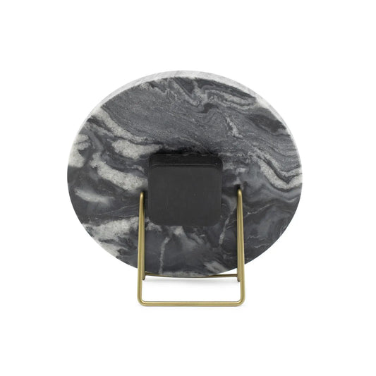 Piero Black Marble Clock