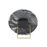 Piero Black Marble Clock