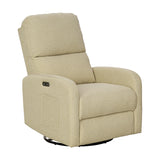3-in-1 Swivel Glider Power Recliner Chair, Beige *