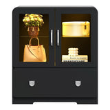 27'' Tall Display Cabinet with Acrylic Doors and Led Lights